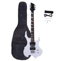 Zimtown Flame Type Beginner Electric Guitar + Bag Case + Cable + Strap + Picks 3 Colors   